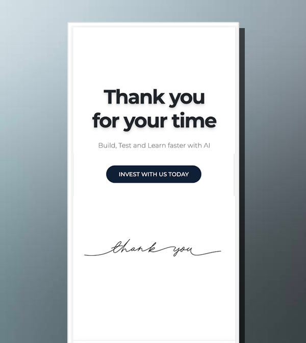 Minimalist Thank You Page